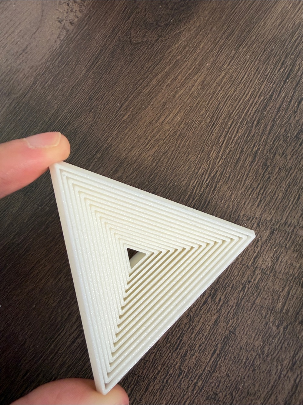 White Triangular Geometric Fidget Toy - Picture 2 of 3